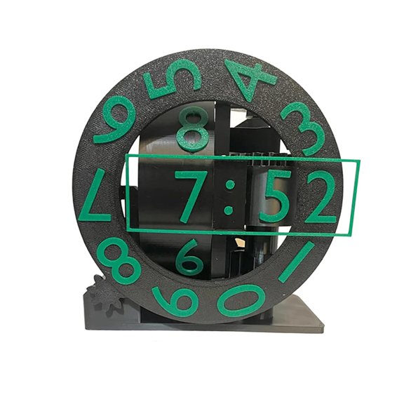 1 Pc 3D Printed Triaxial Clock Rotating Numeric Display Digital Desktop Clock Living Room Desk Clock Home Decoration