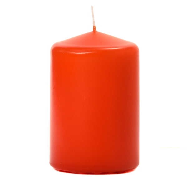 1 Pc 3x4 Burnt Orange Pillar Candles Unscented 3 in. diameterx4.5 in