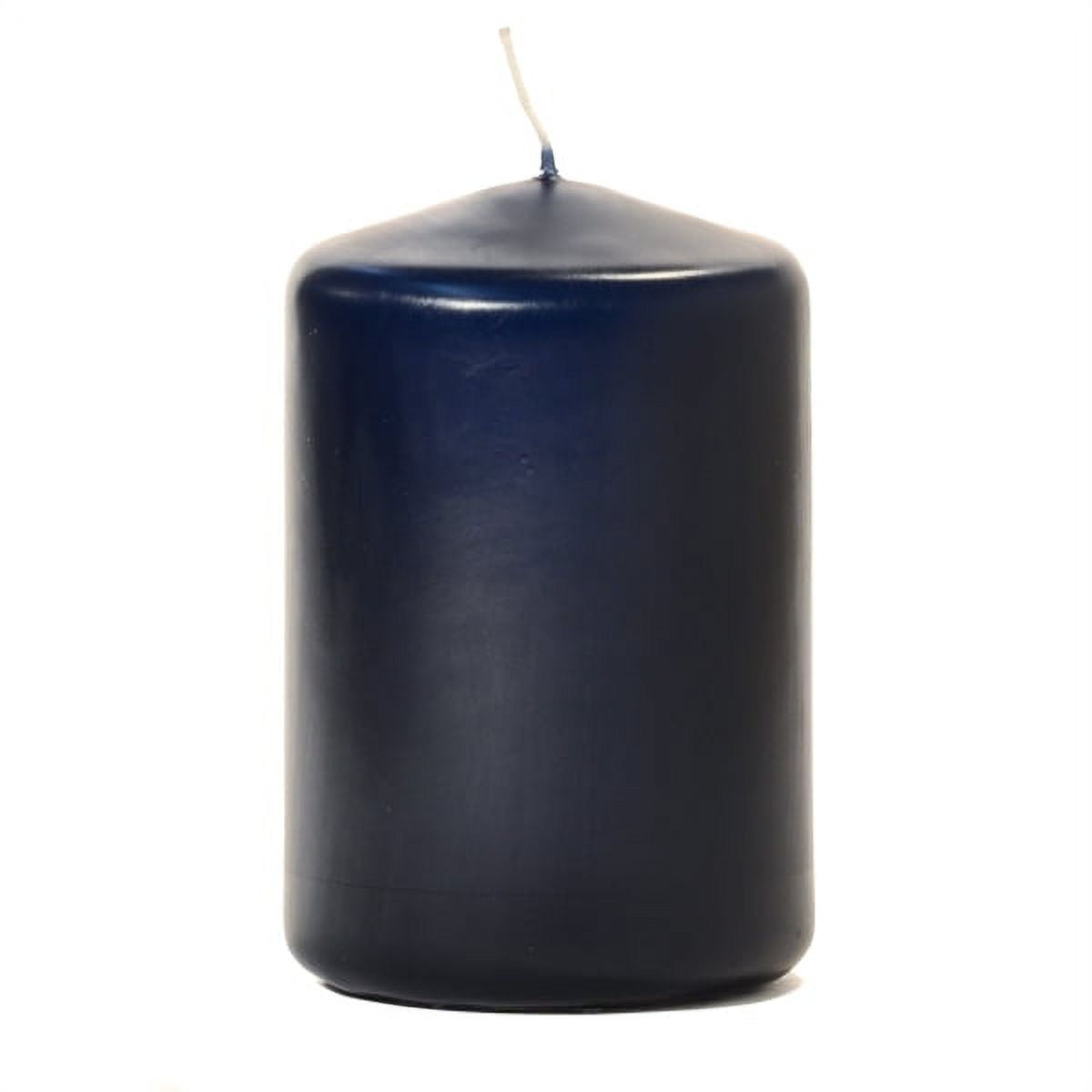 1 Pc 3x4 Navy Pillar Candles Unscented 3 in. diameterx4.5 in. tall ...