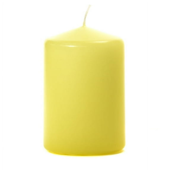 1 Pc 3x4 Pale Yellow Pillar Candles Unscented 3 in. diameterx4.5 in. tall