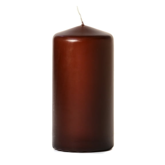 1 Pc 3x6 Brown Pillar Candles Unscented 3 in. diameterx6 in. tall