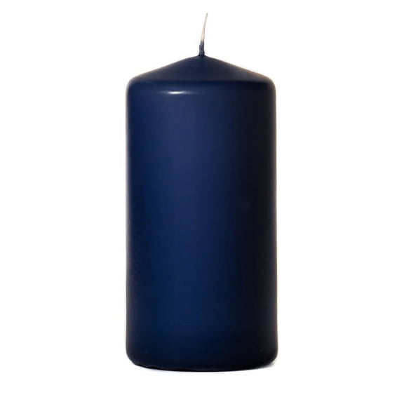1 Pc 3x6 Navy Pillar Candles Unscented 3 in. diameterx6 in. tall