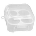 thumbnail image 1 of 1 Pc 4 Grid Egg Containers with Lid, Egg Storage Box, Deviled with Lid Container, Egg Dispenser Holder Case Crisper Picnic Travel Keeper Portable Egg Carriage, 4.13"x4.13"x2.76", White, 1 of 9