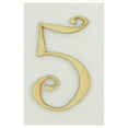 thumbnail image 1 of 1 Pc, 4 Inch X 1/4 Inch Wood Numbers 5 In The Curlz Font Great For Craft Project & Different Decor, 1 of 3