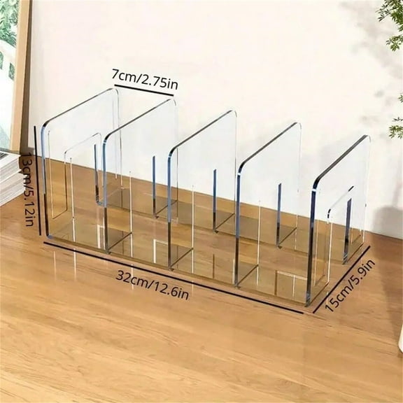 1 Pc 4 Squares Clear Closet Bag Storage Dividers Rack Detachable Cupboard Shelf Acrylic Dividers for Shelves Practical Book Dividers Suitable for Closet, Bathroom, Office, Organizer Storage, Clear