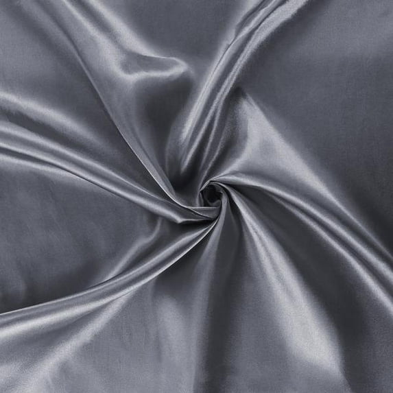 1 Pc, 40 Yds Satin Fabric Roll - Pewter For Wedding Or Event Decor