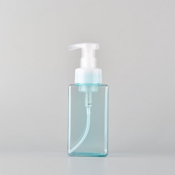 1 Pc 450ml Foaming Soap Dispenser ,Refillable Pump Bottle Plastic Refillable Foam Liquid Hand Soap Empty Plastic Pump Bottle Container for Liquid Soap, Shampoo, Body Wash, 7.28 Inch, Blue
