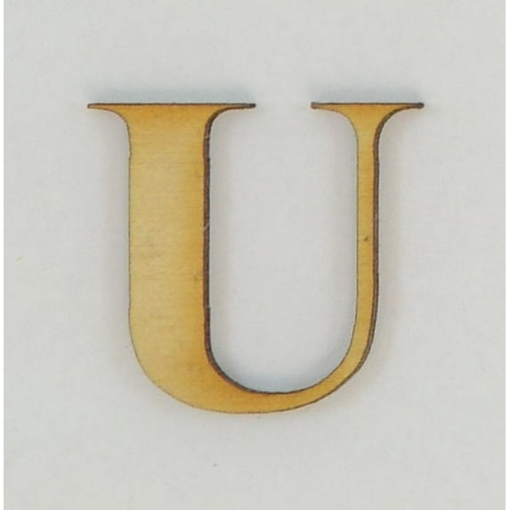 1 Pc, 5 Inch X 1/4 Inch Thick Times New Roman Bold Wood Letters U Great For Craft Project & Different Decor