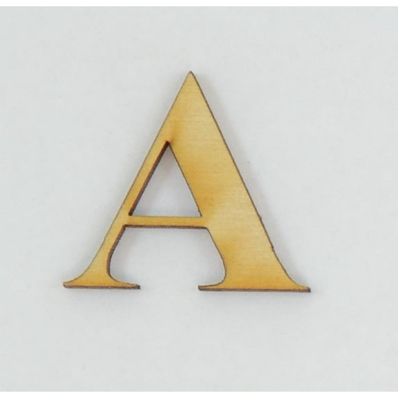 1 Pc, 5 Inch X 1/8 Inch Thick A Times New Roman Bold Wood Letters Easy To Paint Or Decorate