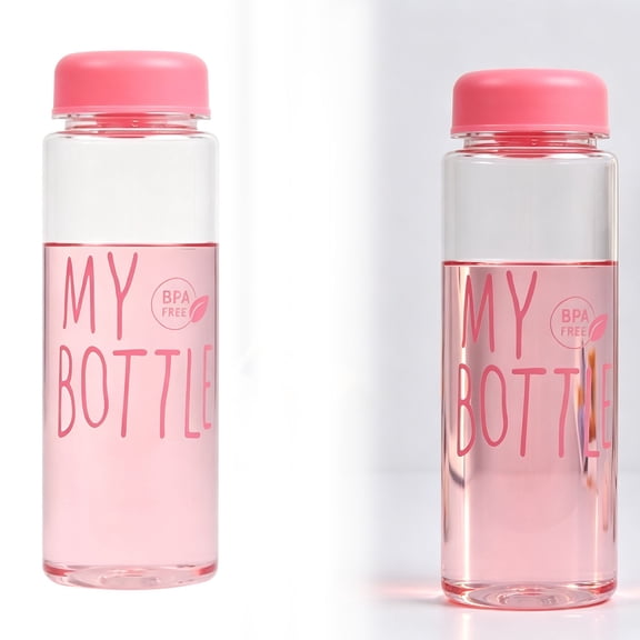 1 Pc 500ml Transparent Plastic Water Bottle, Tight Seal Screw Lid, Reusable Drinking Cup, Lightweight Travel Tumbler, Compact Portable Design, Smooth Round Rim for Daily Use, Gym and Outdoor Sports