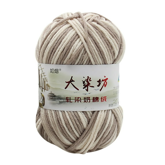 1 Pc 50g Acrylic Yarn for Crocheting - Soft Knitting Yarn for Crafts Multicolor Skeins for Crocheting DIY Bulk for Handicraft Knitting Scarves Ideal Gift for Beginners Adults, Multicolor E