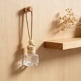 thumbnail image 1 of 1 Pc 5ml Hanging Car Air Freshener Diffuser,Empty Clear Glass Essential Diffuser Oil Aromatherapy Fragrance Perfume Pendant Glass Vials with Wooden Caps & Hanging String(B), 1 of 6