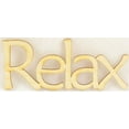 thumbnail image 1 of 1 Pc, 6 3/8" X 2.5" Print & Matte Black Welded Word Relax For Home & Events Decor, 1 of 4