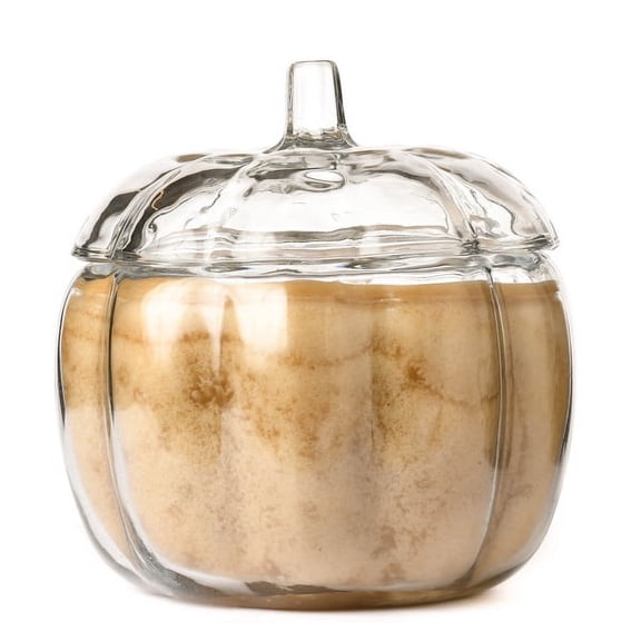 1 Pc, 6.75" x 7" Pumpkin Pecan Waffle Candle In Pumpkin Jar 180 to 200 Hours for Home Or Seasonal Events Decor