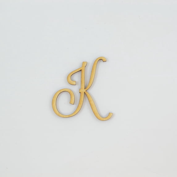 1 Pc, 6 Inch X 1/4 Inch Thick Lavanderia Font Wood Letters K Great For Craft Project