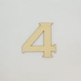 thumbnail image 1 of 1 Pc, 6 Inch X 1/4 Inch Wood Numbers 4 In The Copperplate Gothic Bold Font Great For Craft Project & Different Decor, 1 of 3