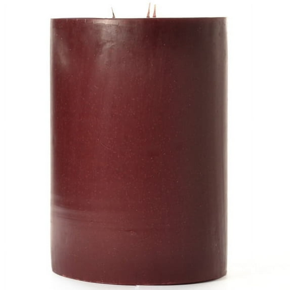 1 Pc, 6 x 9" Leather Pipe & Woods Pillar Candle 130 to 150 Hours for Reception, Hotel, Church, Or Restaurant Decor