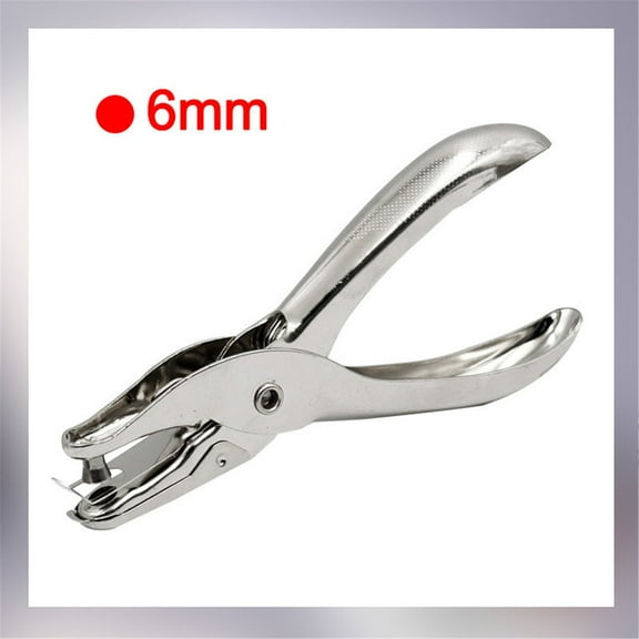 1 Pc 6mm Mini Metal Circle Hole Punch, Handheld Paper Punch Tool for Crafting Greeting Cards Invitations Scrapbooking DIY Projects, Heavy Duty Compact Design