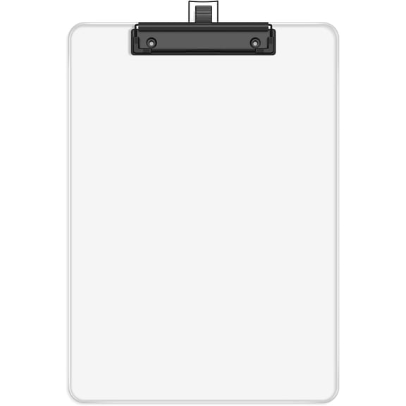 1 Pc 8.5 x 11 Inch Clear Plastic Clipboard With Low Profile Clip Pen Holder Professional Daily Office Secure Document Organizing