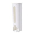 thumbnail image 1 of 1 Pc 8.66" Plastic Bag Holder Kitchen Grocery Bags Holder Wall Mount Plastic Bags Organizer Kitchen Plastic Grocery Bags Dispenser Old Bags Saver Wall Mount Trash Bag Holder, White, 1 of 4