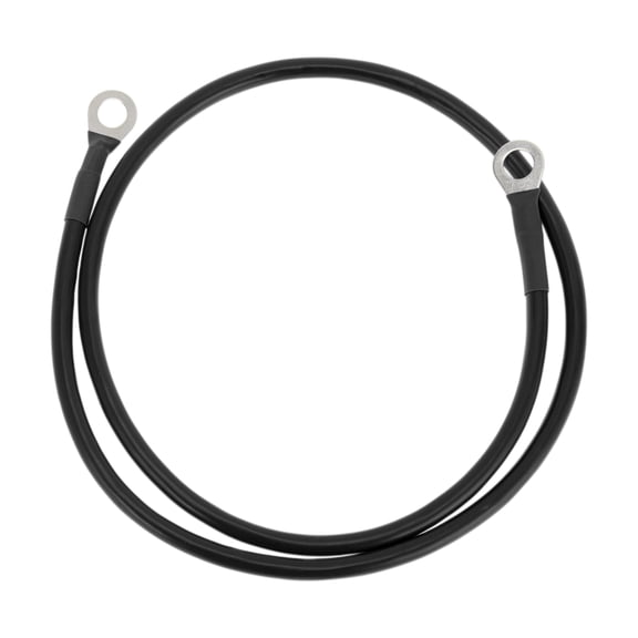 Unique Bargains 1 Pcs 8 AWG Gauge Universal Battery Inverter Cable for Car Vehicle Boat RV Solar Battery Cable Tinned Copper 5/16" Lug Black 2.5FT