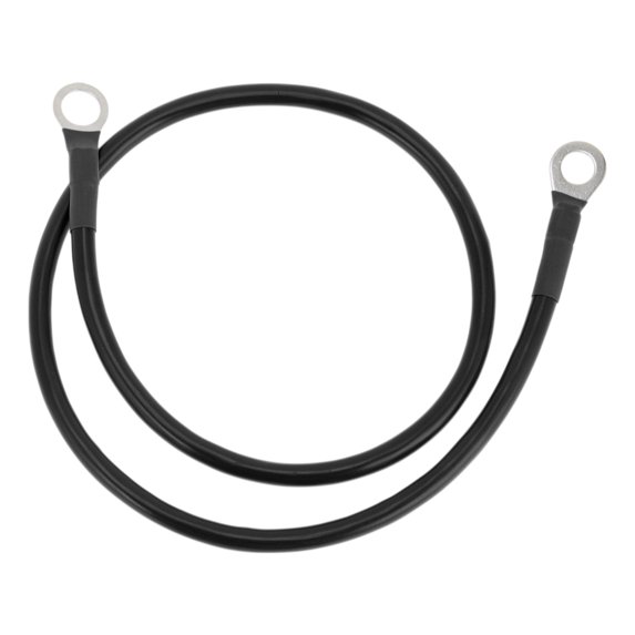 Unique Bargains 1 Pc 8 AWG Gauge Universal Battery Inverter Cable for Car Vehicle Boat RV Solar Battery Cable Tinned Copper 3/8" Lug 5/16" Lug Black 2FT