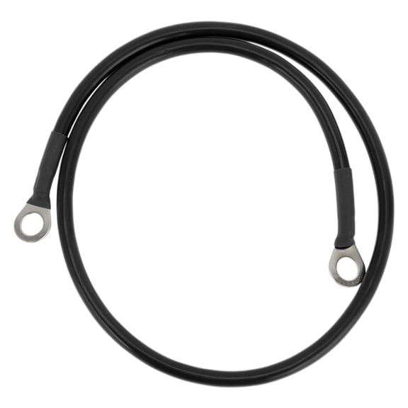 Unique Bargains 1 Pcs 8 AWG Gauge Universal Battery Inverter Cable for Car Vehicle Boat RV Solar Battery Cable Tinned Copper 5/16" Lug Black 2FT
