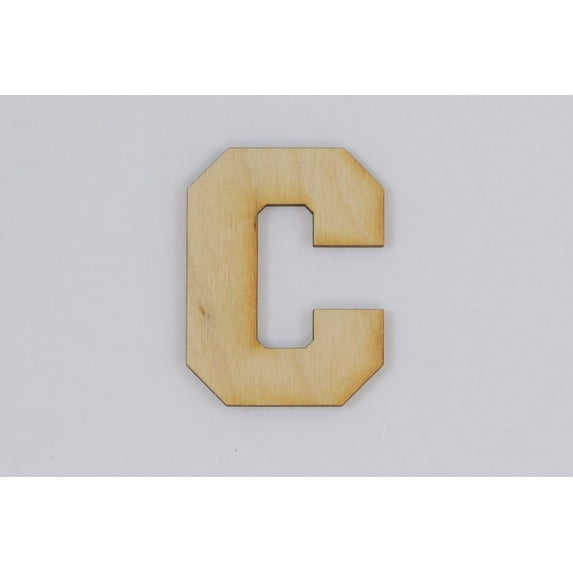 1 Pc, 8 Inch X 1/4 Inch Thick Collegiate Font Wood Letters C Easy To Paint Or Decorate For Indoor Use Only