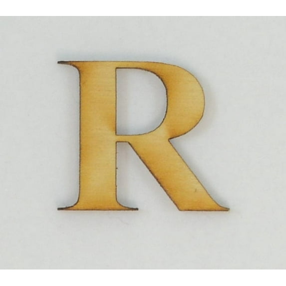 1 Pc, 8 Inch X 1/8 Inch Thick Times New Roman Bold Wood Letters R Great For Craft Project & Different Decor