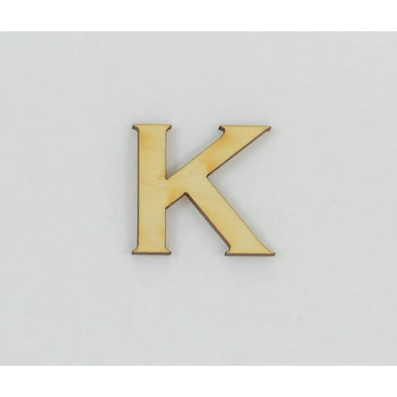 1 Pc, 8 Inch X 1/8 Inch Thick Wood Letters K In The Copperplate Gothic Bold Font Great For Craft Project & Different Decor