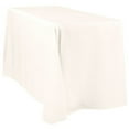 thumbnail image 1 of 1 Pc, 90"X108" Rectangular Oblong Polyester Tablecloth - Ivory for Weddings, Trade Shows, Showrooms, Events, or Home Decor, 1 of 1