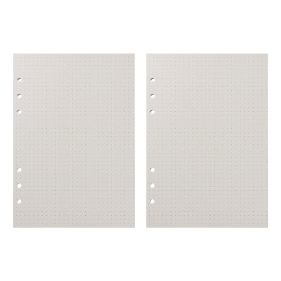 1 Pc A5 6-Hole Refill Paper 90 Sheets 6-Hole Punched Loose Leaf Refill Paper, Dot Grid Paper for Planner Inserts, Dot Filler Paper for Ring Binders Notebooks Journals Meeting Notes, Dot Grid