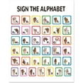 thumbnail image 1 of 1 Pc ASL Alphabet Chart Poster American ABC Sign Language Print Classroom Number Decor Educational Study Learing Decor Poster for Kindergarten Early Years School 28x35cm/11x13.7", 1 of 7