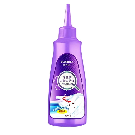 1 Pc Active Enzyme Laundry Detergent, Garment Stubborn Stain Cleaner Oil Remover, Clothes Oil Stain Remover White Shirt Guardian (120ml)