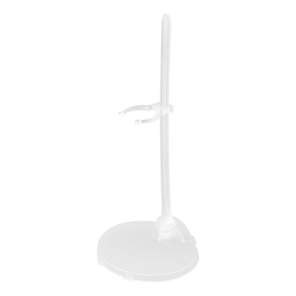 1 Pc Adjustable Doll Stand Lightweight Doll Display Rack Reusable Plastic Doll Display Holder Transparent Dolls Stand Support for Dolls, Action Figures & Monsters, 3.94x2.9x8 Inch, White