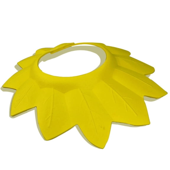 1 Pc Adjustable Hair Wash Visor Hat, Soft Plastic Shampoo Cap, Water-Resistant Hair Shield for Adult Bathing, One Size, Yellow