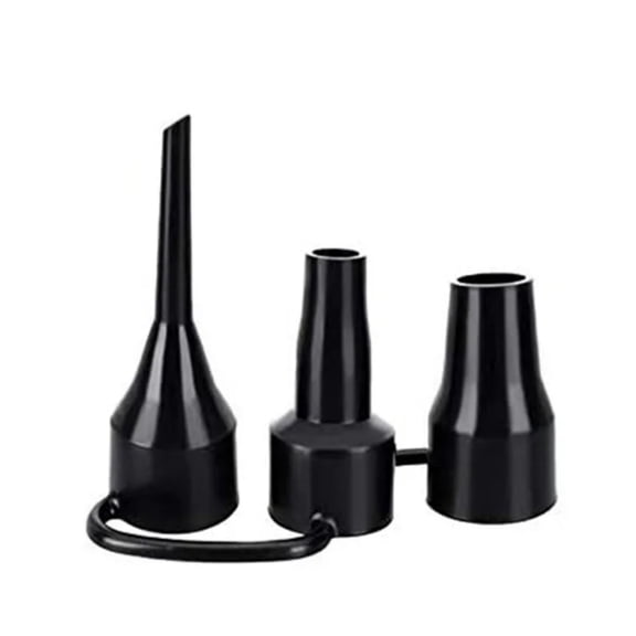 1 Pc Air Pump Replacement Nozzles 3 Sizes Replacement Nozzles Electric Air Pump Inflatable Pump Nozzles Head Air Pump Inflator Adaptor Accessory for Partial Air Bed, Air Mattress, Black