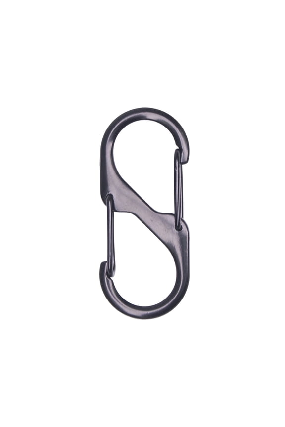 1 Pc Alloy S Carabiner Clip, Dual Opening Design, Keychain Spring Snap Hooks, Tiny Interlocking Attachment Clips for Keychain, Outdoor Gear, Camping Accessories, 2x0.86 Inch