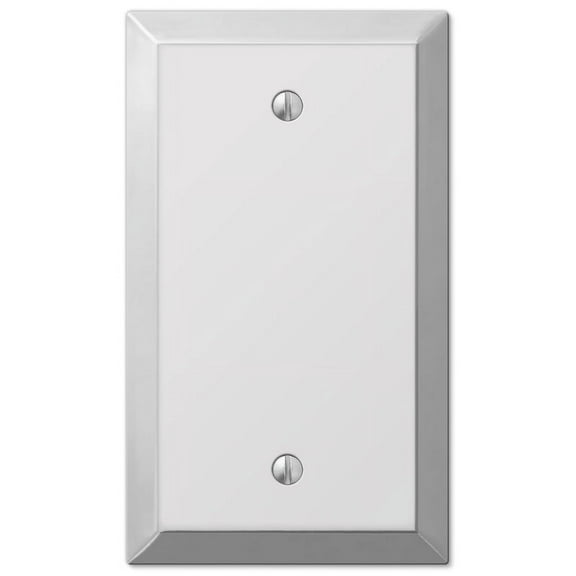1 Pc, Amerelle Century Polished Chrome 1 Gang Stamped Steel Blank Wall Plate 1 Pk
