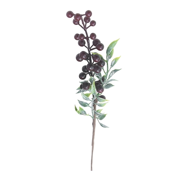 1 Pc Artificial Berry Branch, Long Stem Berry Pick, Fake Berry Stem, Artificial Berry Bouquet, Fake Flower Bunch for Wedding Party Home Kitchen Table Centerpiece Decorative, 13.39", Pp