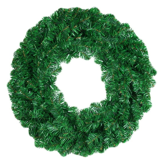 1 Pc Artificial Christmas Wreath for Front Door Christmas Green Farmhouse Wreath DIY Faux Plain Wreaths for for Farmhouse Wedding Year Round Indoor and Outdoor Xmas Decor(Green,11.8x11.8")
