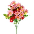 thumbnail image 1 of 1 Pc Artificial Daisy Silk Flower Outdoor UV Resistant Fake Wildflowers Faux Greenery Shrubs Plastic Plants Fake Silk Flowers for Home Indoor Outside Garden Vase Decor, 13.39 Inch, A, 1 of 9