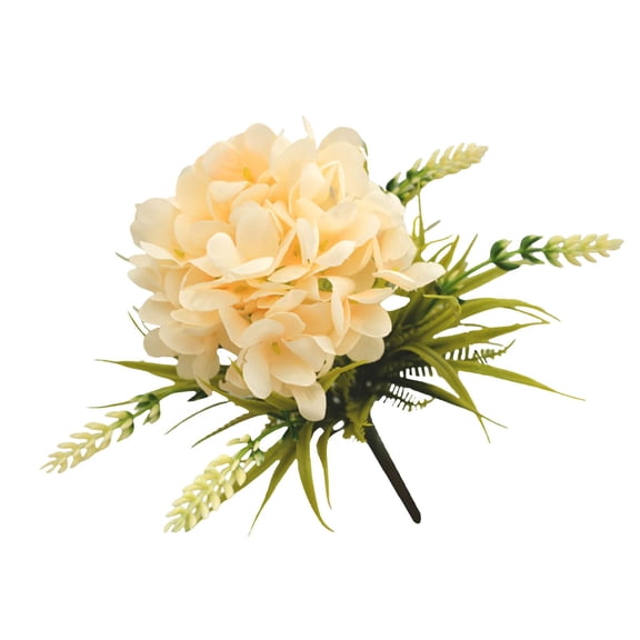 1 Pc Artificial Fake Flowers for Spring Decoration Faux Silk Flower Arrangements Centerpiece for Table with Chrysanthemum Rose Daisy Floral Bouquets Patio Porch Indoor Home Decor, 7.9 Inch, Beige