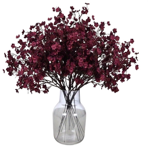1 Pc Artificial Flowers,Real Touch Fake Flowers for Spring Wedding Decor,19.29'' Artificial Flowers Faux Gypsophila Cherry and Stems for Home Decor Wedding Centerpieces Table Arrangements(RD2)
