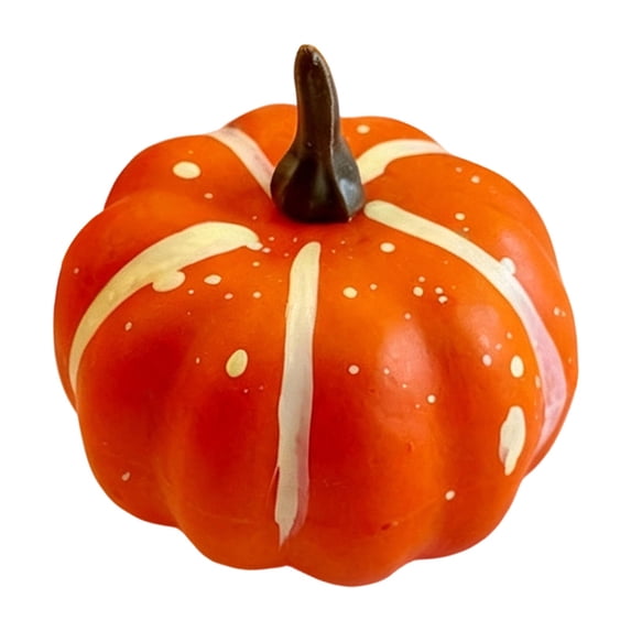 1 Pc Artificial Pumpkins Fall Decorations, Fake Pumpkins for Crafts, Table Centerpiece Indoor Mantel, Thanksgiving Harvest Autumn Decor, 1.96 x 1.37 Inch