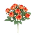 thumbnail image 1 of 1 Pc Artificial Roses Flower with Stems Slik Fake Rose Flowers Bouquet Artificial Realistic Roses Flowers Realistic Long Stem Faux Rose for Valentine Day Wedding Home Decor, 11"x5.9", Watermelon Red, 1 of 6