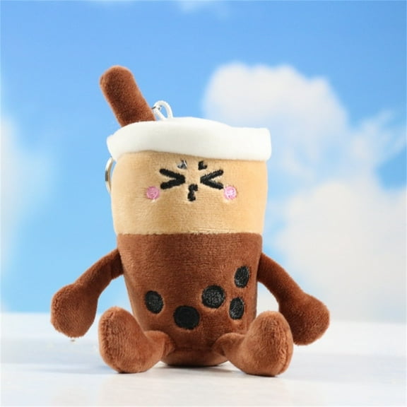 1 Pc Baby Teething Toy Keychain — Soft Plush Pendant Doll with Embroidered Details, Chewable & Machine Washable for Sensory Play(C)