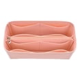 thumbnail image 1 of 1 Pc Bag Insert Organizer, Middle Zipper Handbag Liner with Handles, Makeup Storage Shaper for Tote Purse, Pink Center Zip, 1 of 6