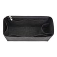 thumbnail image 1 of 1 Pc Bag Insert Organizer, Side Zipper Handbag Liner with Handles, Makeup Storage Shaper for Tote Purse, Dark Gray Side Zip, 1 of 6