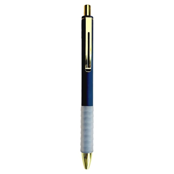 1 Pc Ballpoint Pens Black Ink Pen with Super Soft Grip Ball Point Pen Smooth Writing Office Supplies Retractable Pens for Women Men Note Taking Multi-functional Pen, 5.7", Navy
